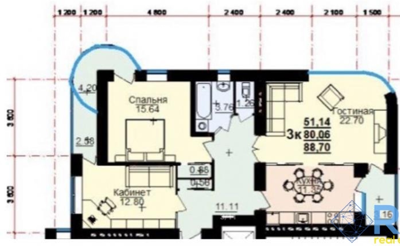 Квартира на вул. Щепной пер, 91 м², 100 000$ — FAKTOR