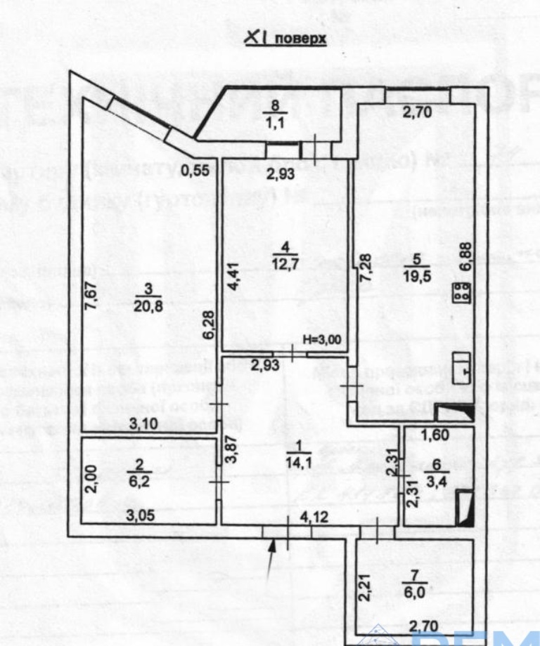 Квартира на вул. Гагаринское Плато, 84 м², 86 000$ — FAKTOR