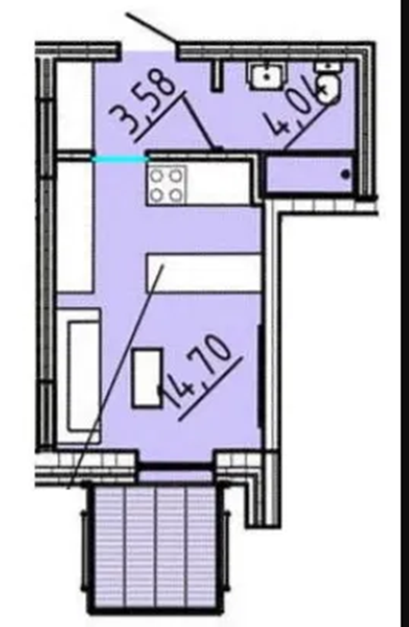 Квартира на ул. Фонтанская дорога (Приморский), 24 м², 31 200$ — FAKTOR