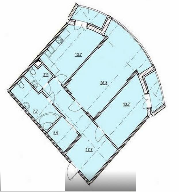 Квартира на вул. Гагаринское Плато, 91 м², 126 000$ — FAKTOR
