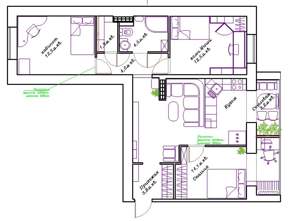Квартира на ул. Вильямса Академика, 80 м², 85 000$ — FAKTOR