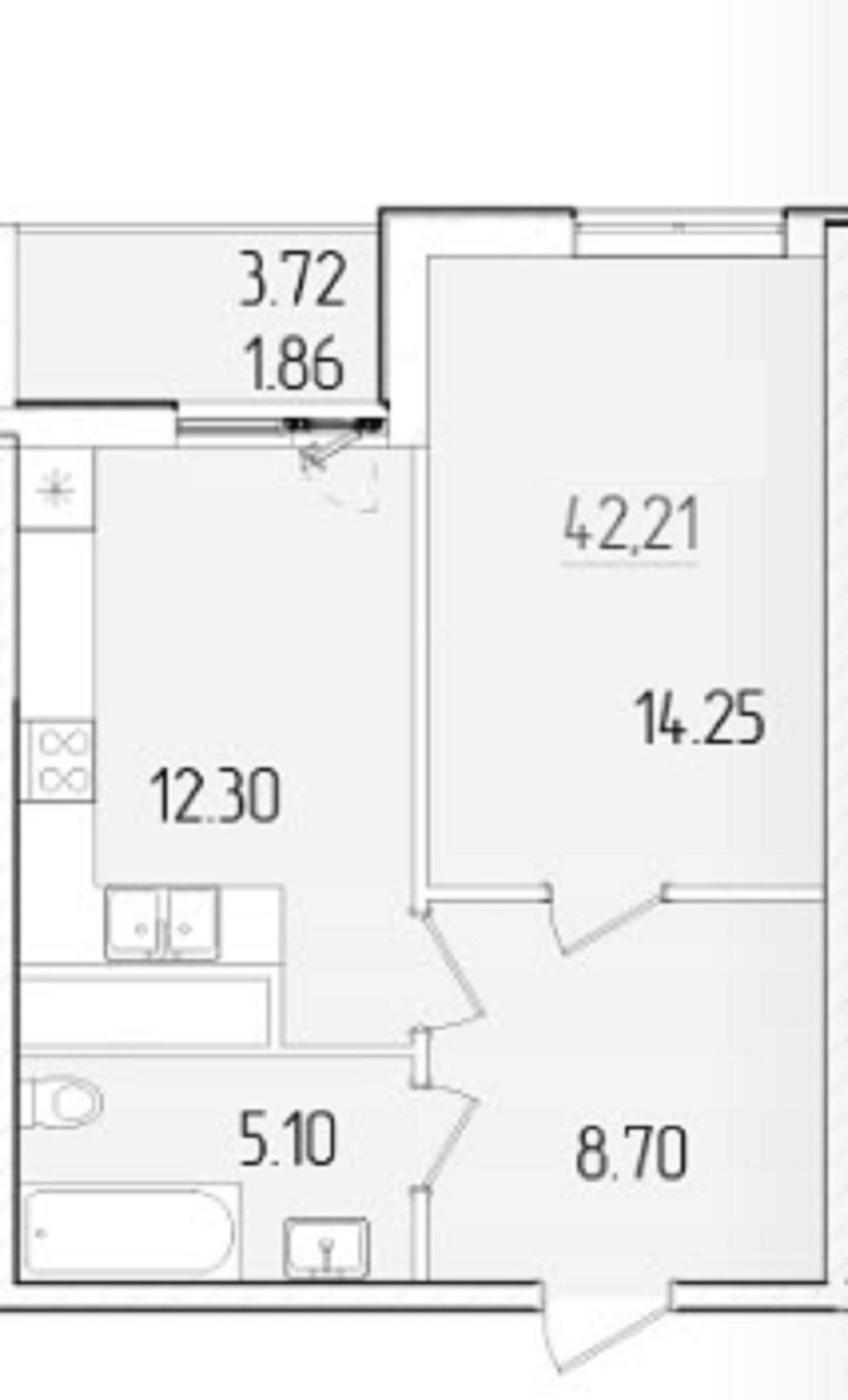 Квартира на вул. Краснова, 42 м², 71 063$ — FAKTOR