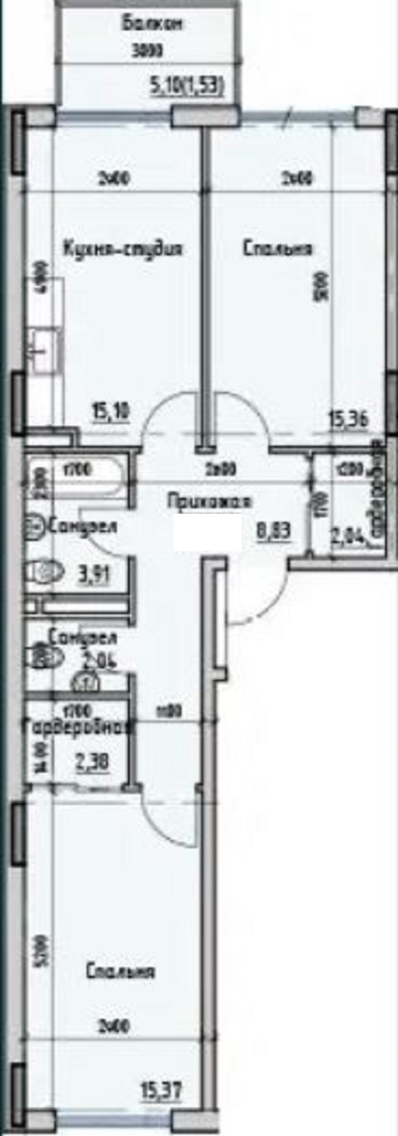 Квартира на ул. Дмитриевская (Донского) (Таирова), 66 м², 74 000$ — FAKTOR