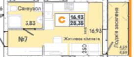 Квартира на ул. Слободская, 26 м², 33 500$ — FAKTOR