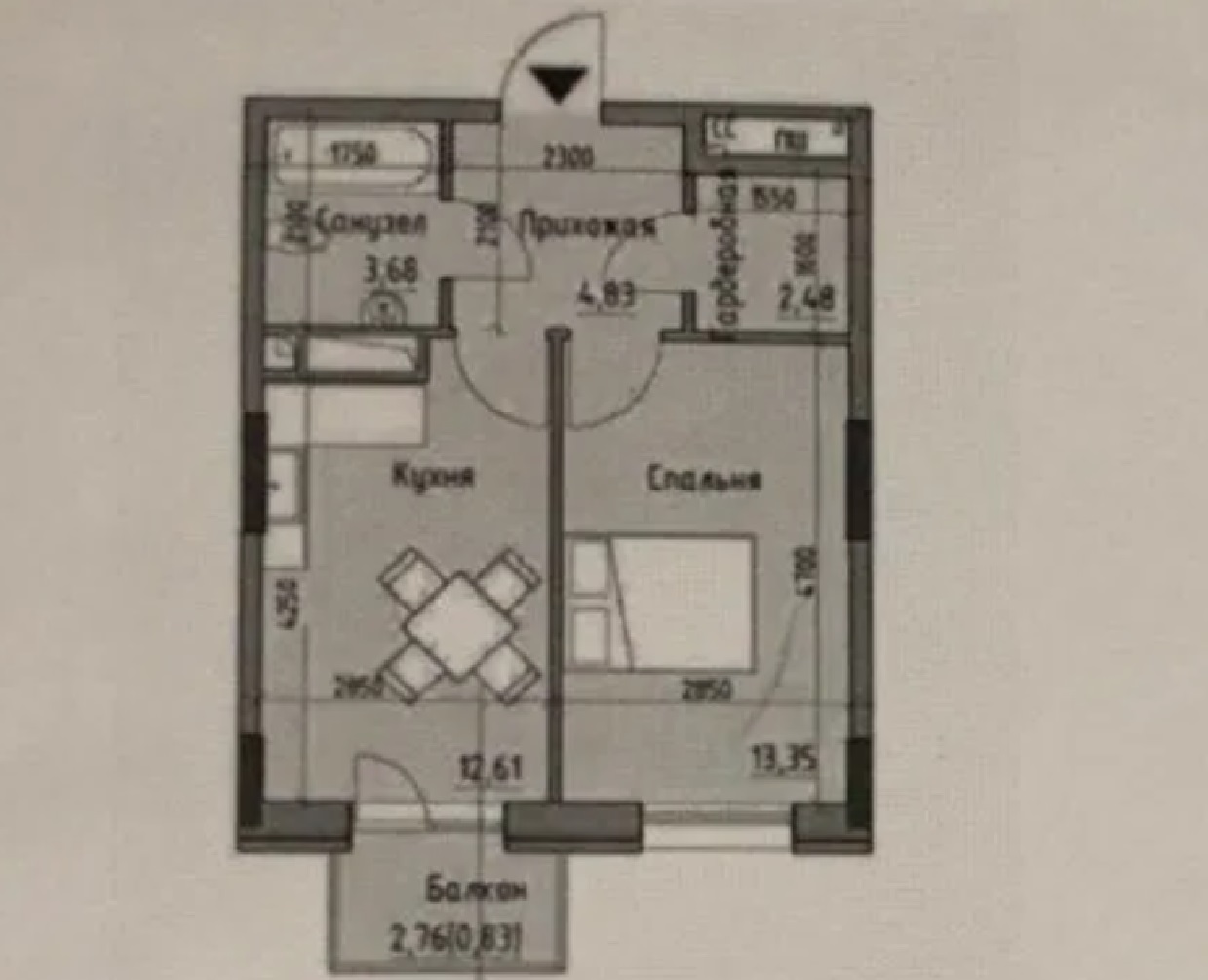 Квартира на ул. Радостная, 38 м², 32 600$ — FAKTOR