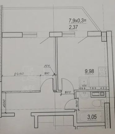 Квартира на ул. Товарный пер, 34 м², 28 600$ — FAKTOR