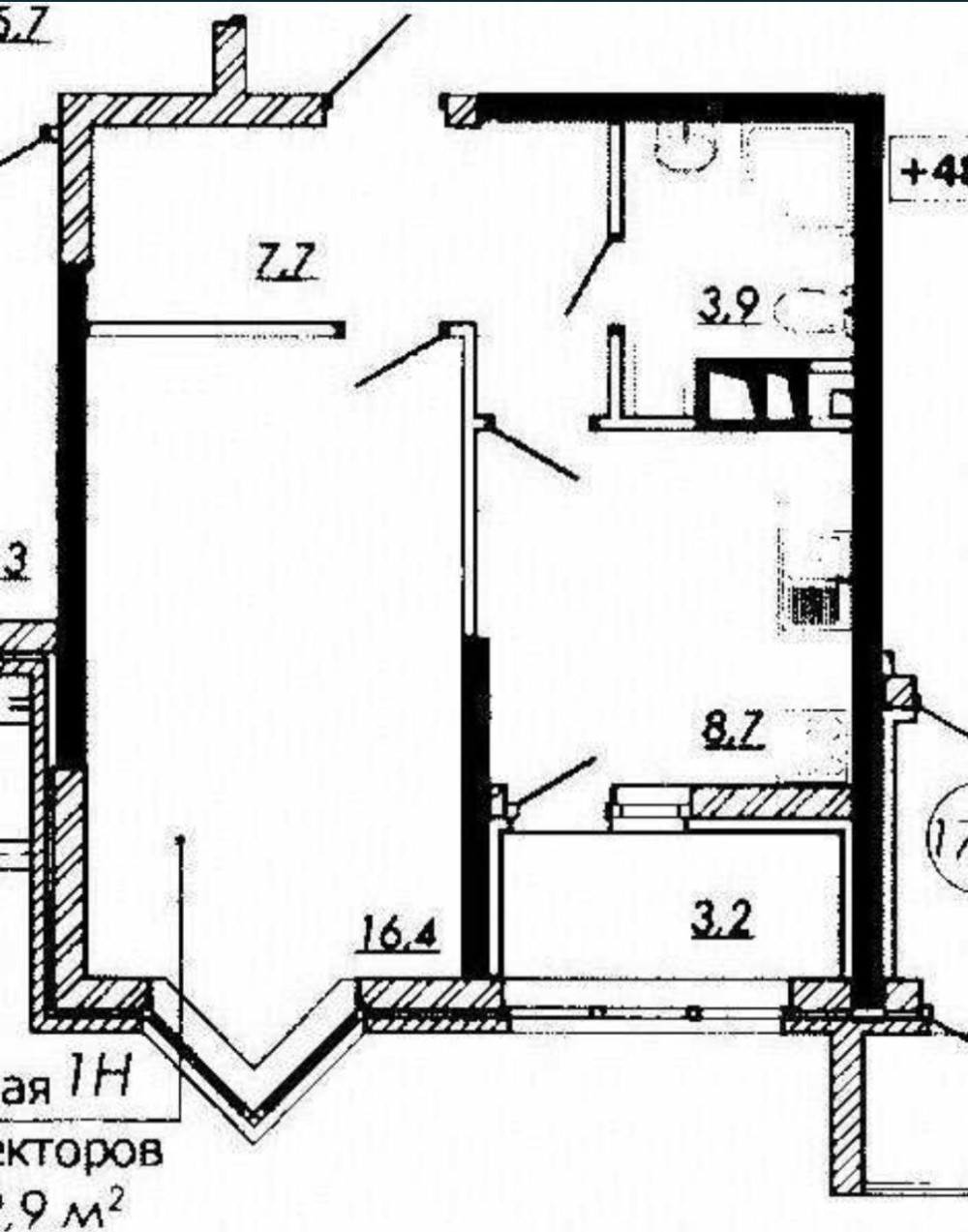 Квартира на ул. Овидиопольская дорога (7-й км), 40 м², 29 000$ — FAKTOR