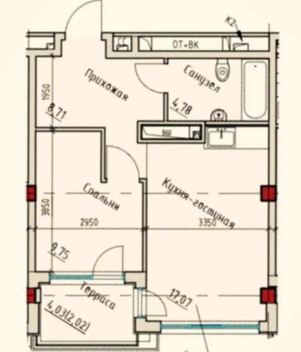 Квартира на ул. Софиевская, 43 м², 48 300$ — FAKTOR