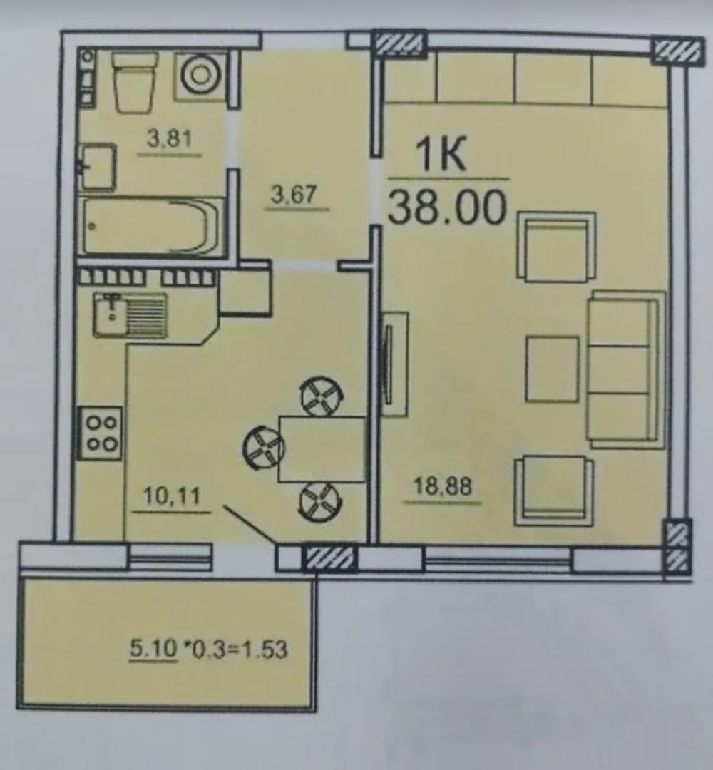 Квартира на вул. Товарный пер, 38 м², 35 000$ — FAKTOR