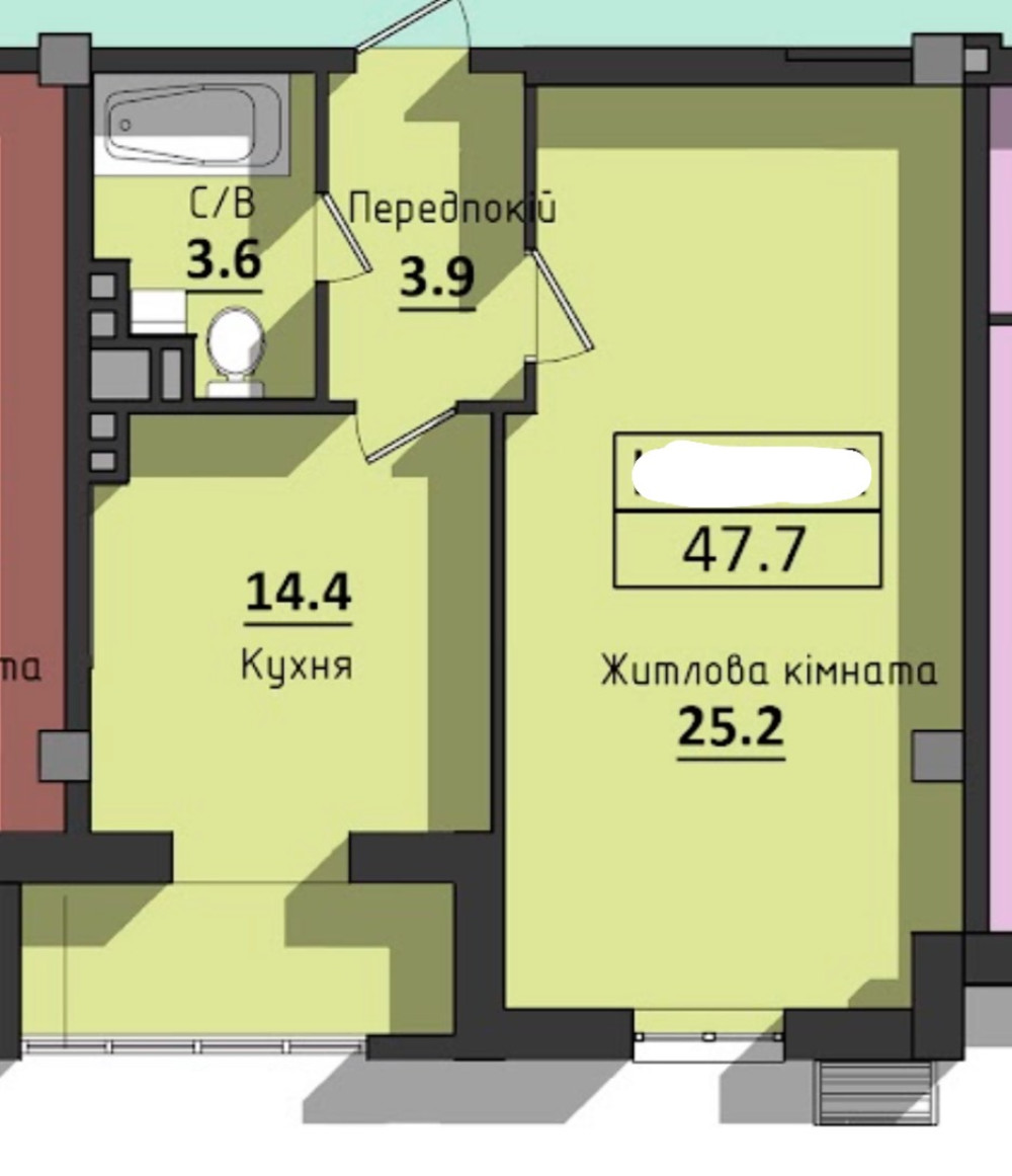 Квартира на ул. Космонавтов, 48 м², 55 620$ — FAKTOR