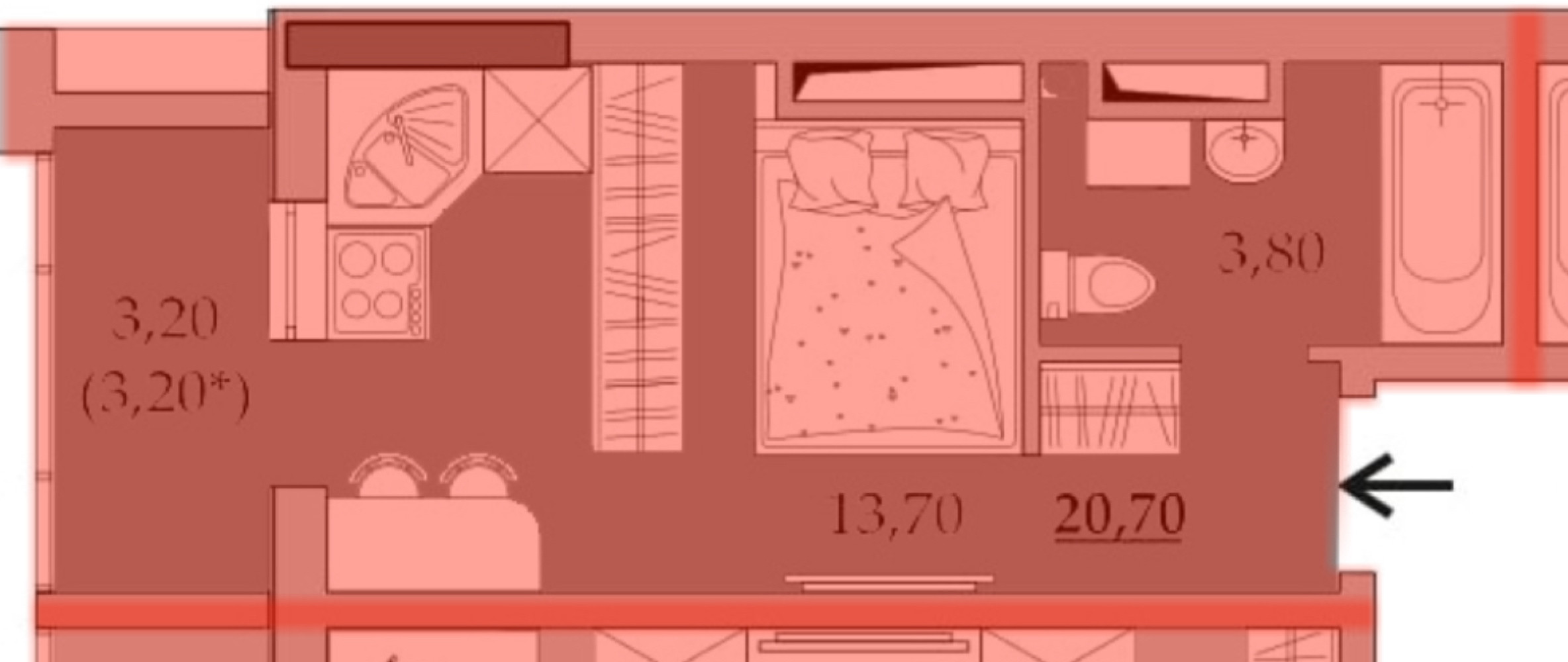 Квартира на вул. Вильямса Академика, 21 м², 16 600$ — FAKTOR