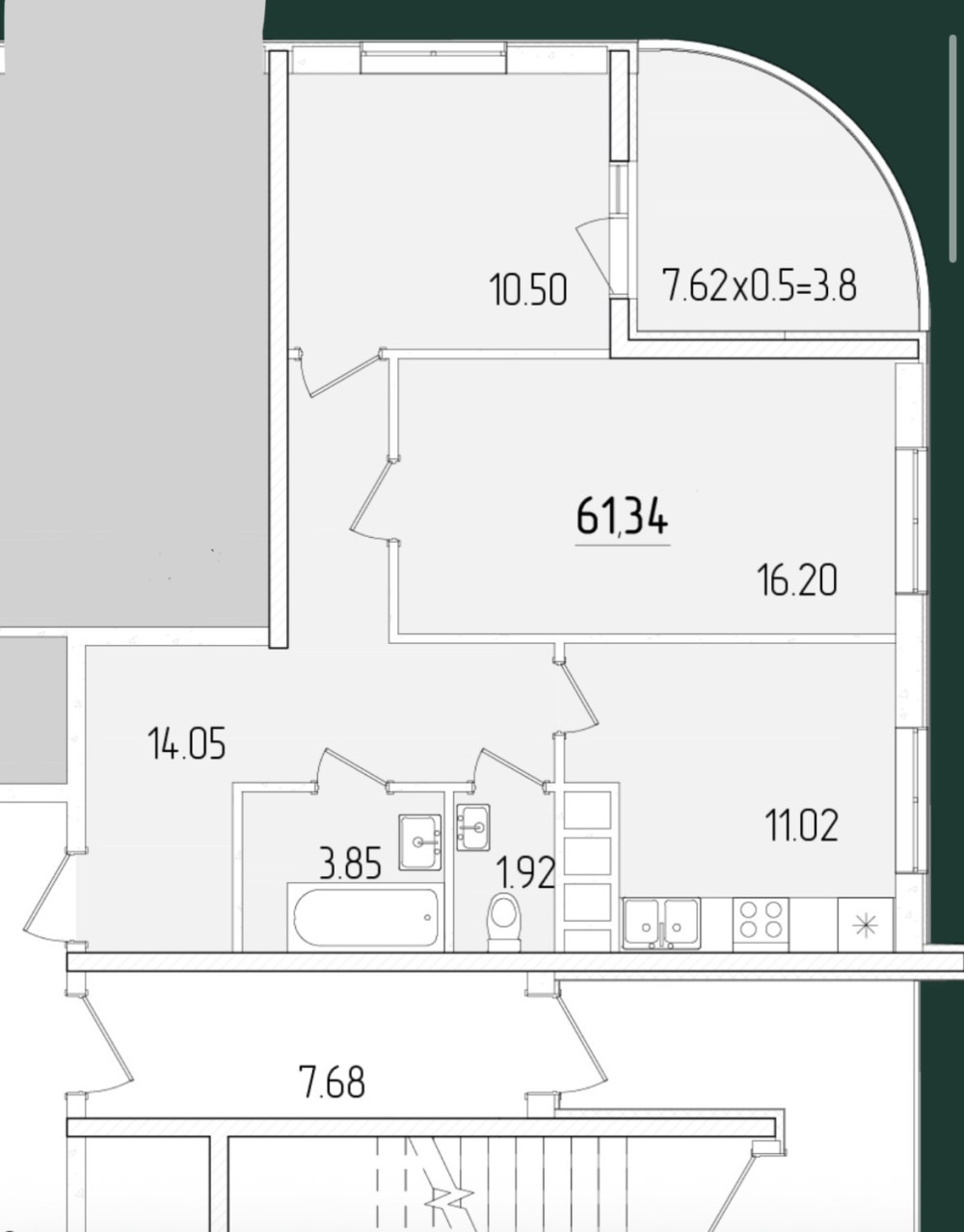 Квартира на ул. Краснова, 61 м², 114 800$ — FAKTOR