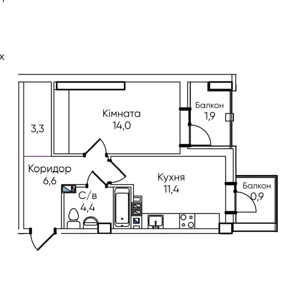 Квартира на вул. Садовая, 43 м², 26 000$ — FAKTOR