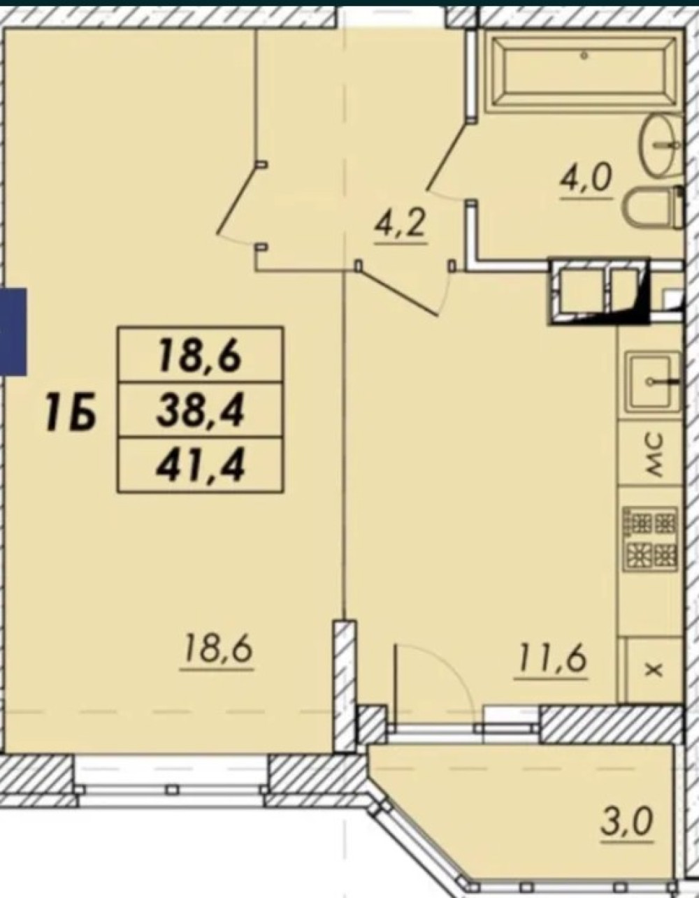 Квартира на вул. Прохоровская, 42 м², 43 500$ — FAKTOR