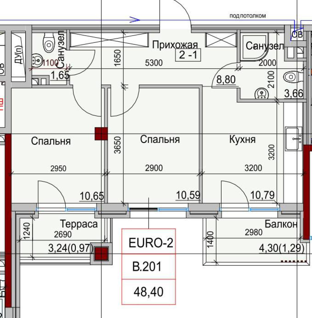 Квартира на ул. Дачная, 48 м², 63 000$ — FAKTOR
