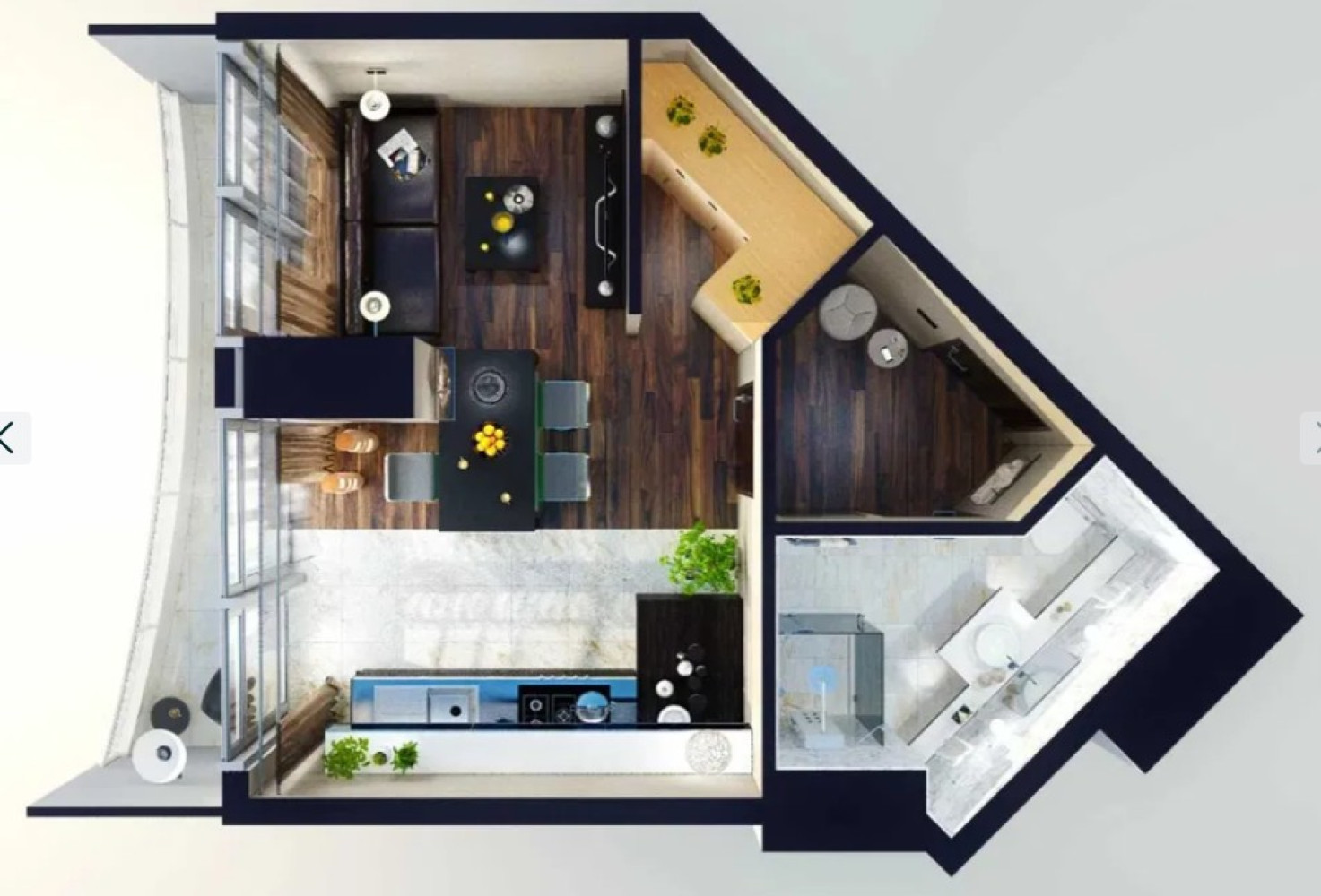 Квартира на вул. Гагаринское Плато, 31 м², 25 000$ — FAKTOR