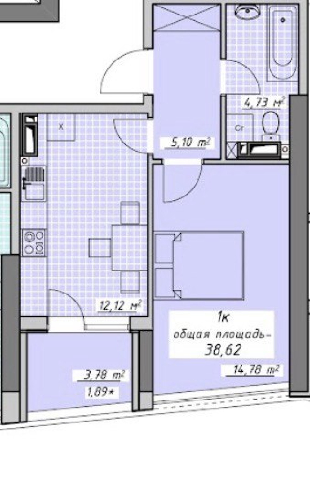 Квартира на ул. Курортный пер, 39 м², 67 000$ — FAKTOR