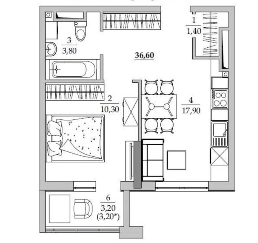 Квартира на вул. Вильямса Академика, 37 м², 34 000$ — FAKTOR