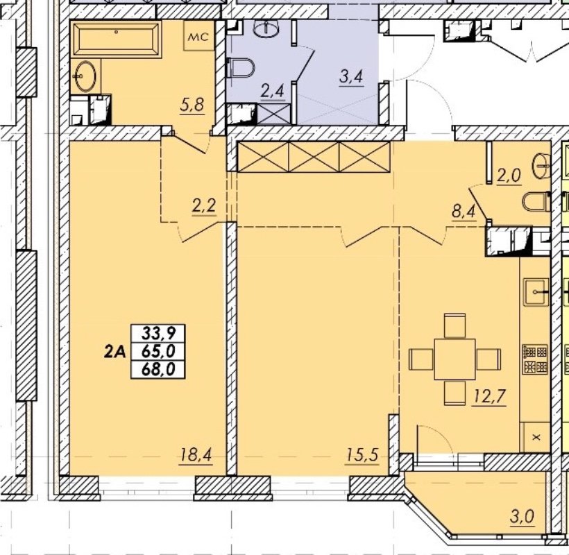 Квартира на ул. Прохоровская, 68 м², 62 000$ — FAKTOR