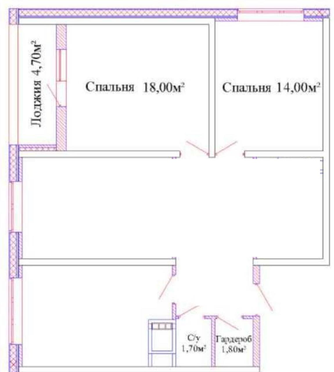 Квартира на вул. Костанди, 87 м², 120 000$ — FAKTOR