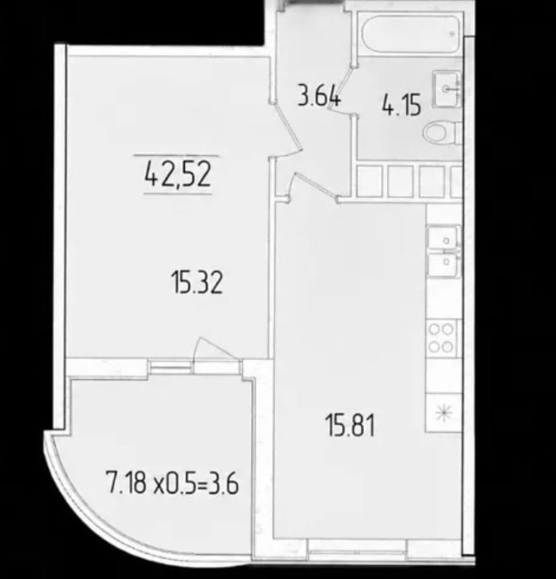 Квартира на вул. Краснова, 43 м², 56 000$ — FAKTOR