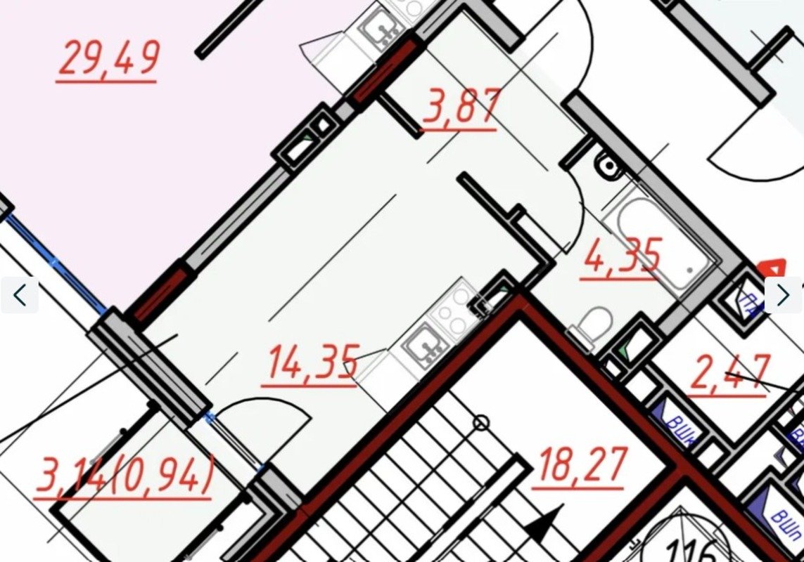 Квартира на вул. Фонтанская дорога (Приморский), 23 м², 29 525$ — FAKTOR