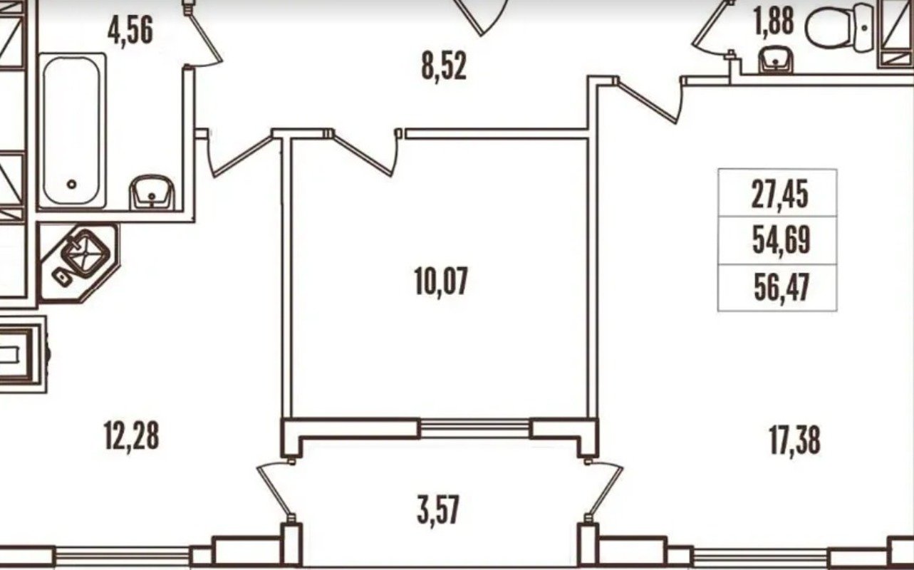 Квартира на вул. Люстдорфская дорога (Таирова), 57 м², 60 000$ — FAKTOR