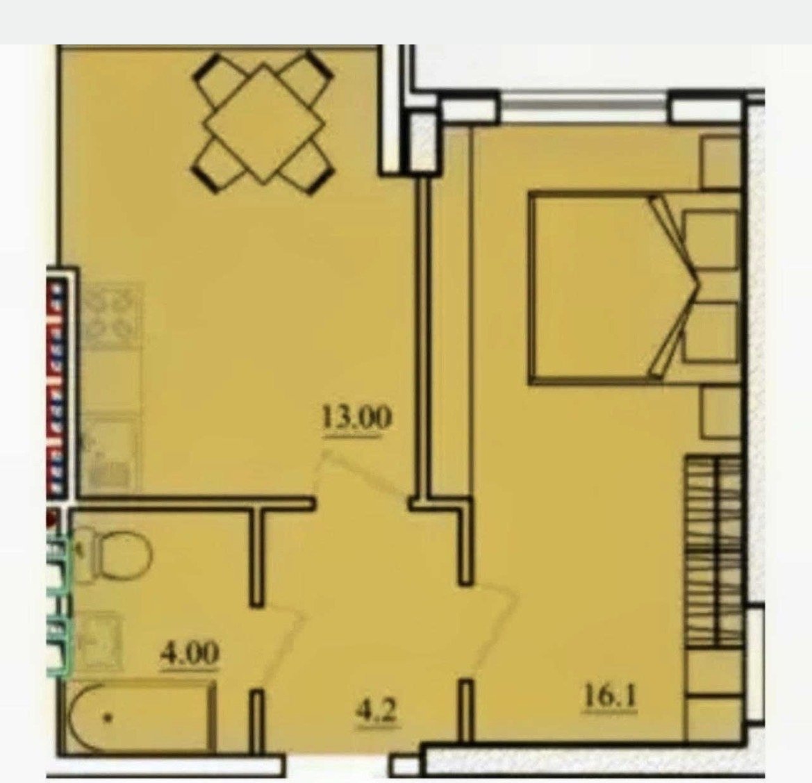 Квартира на вул. Глушко Академика проспект, 37 м², 87 000$ — FAKTOR