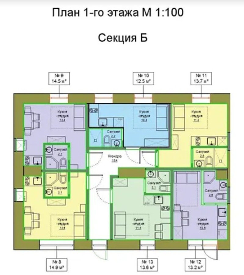 Квартира на вул. Строительный пер., 13 м², 9 997$ — FAKTOR