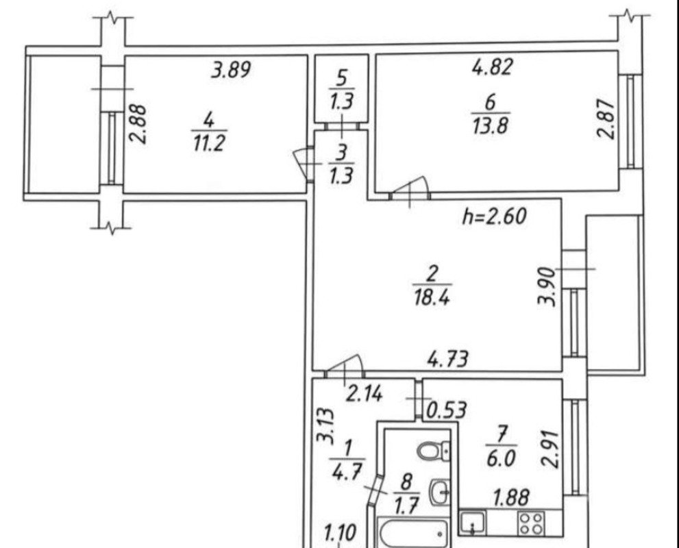Квартира на ул. Марсельская, 63 м², 57 000$ — FAKTOR