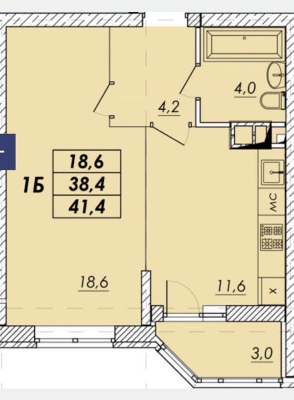 Квартира на вул. Прохоровская, 44 м², 43 500$ — FAKTOR