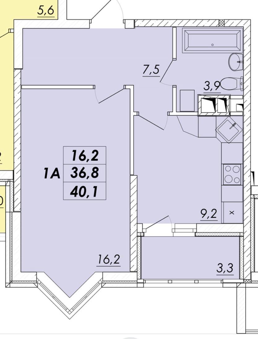 Квартира на ул. Овидиопольская дорога (Черемушки), 40 м², 33 000$ — FAKTOR
