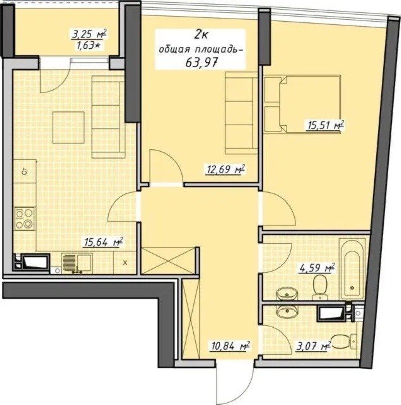 Квартира на вул. Курортный пер, 64 м², 135 000$ — FAKTOR