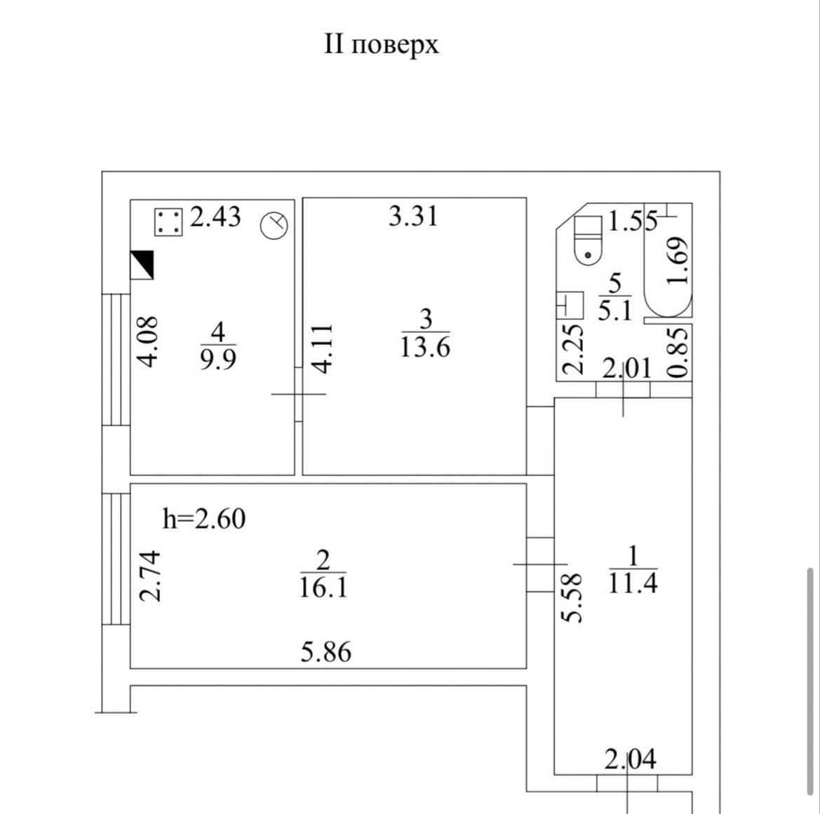 Квартира на ул. Адмирала Лазарева, 56 м², 59 000$ — FAKTOR