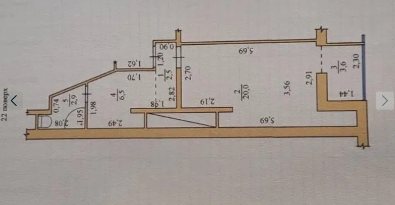 Квартира на вул. Гагаринское Плато, 36 м², 69 999$ — FAKTOR
