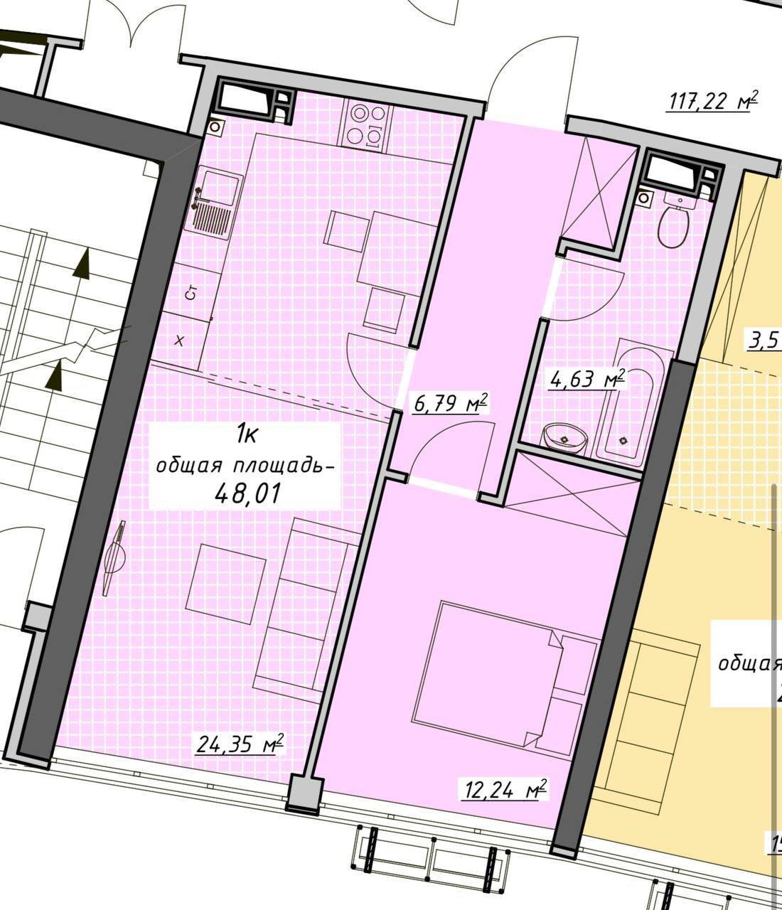 Квартира на ул. Курортный пер, 48 м², 77 500$ — FAKTOR