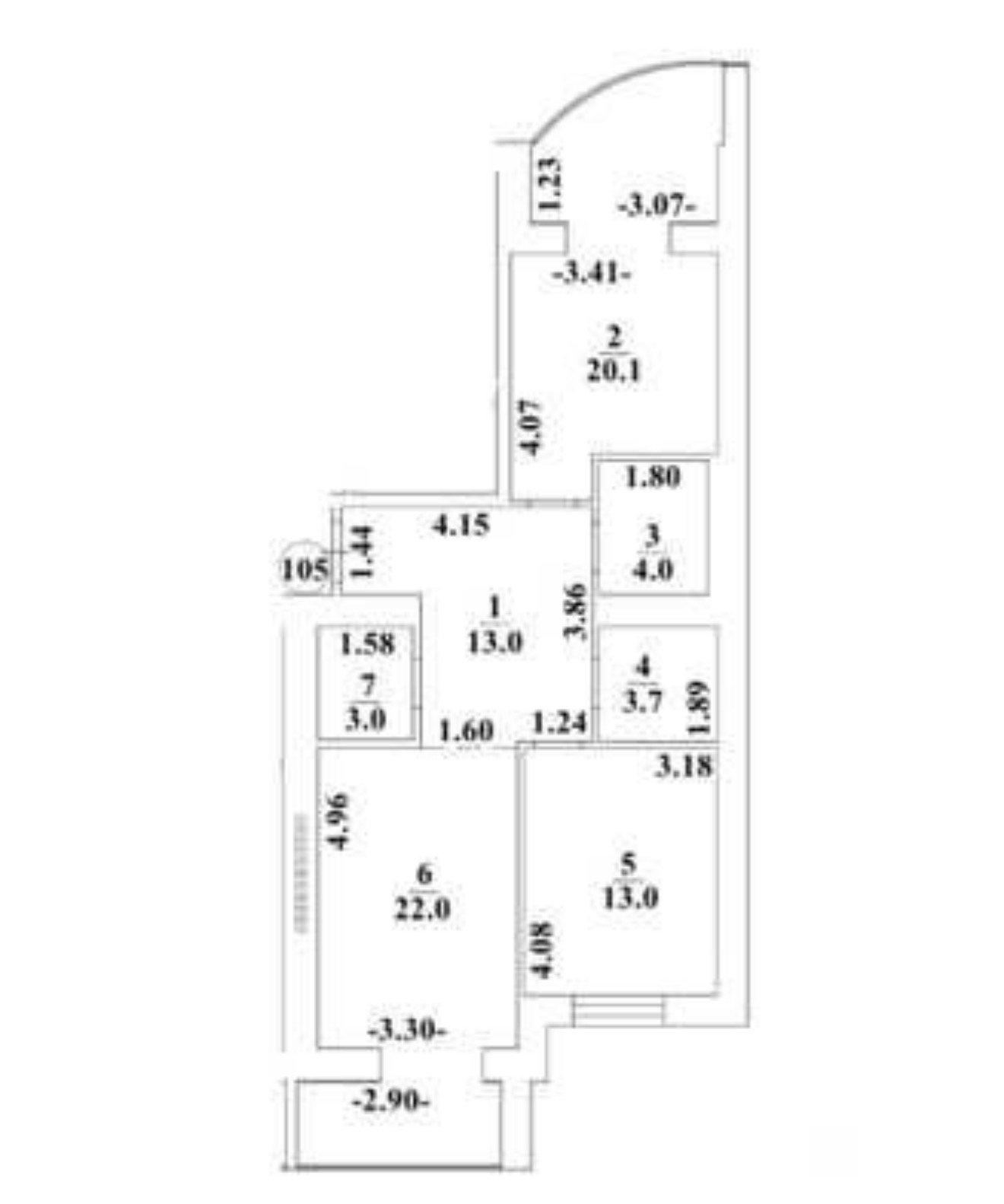 Квартира на ул. Семена Палия, 79 м², 64 000$ — FAKTOR