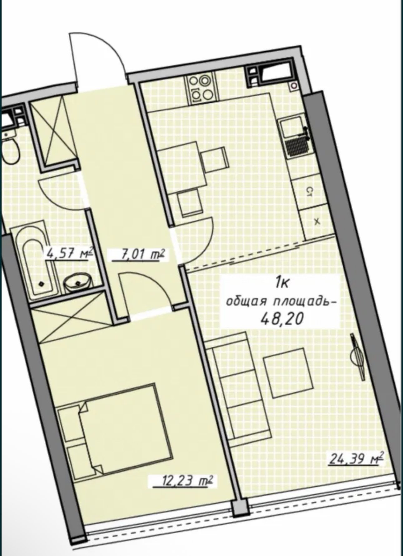 Квартира на ул. Курортный пер, 48 м², 78 000$ — FAKTOR