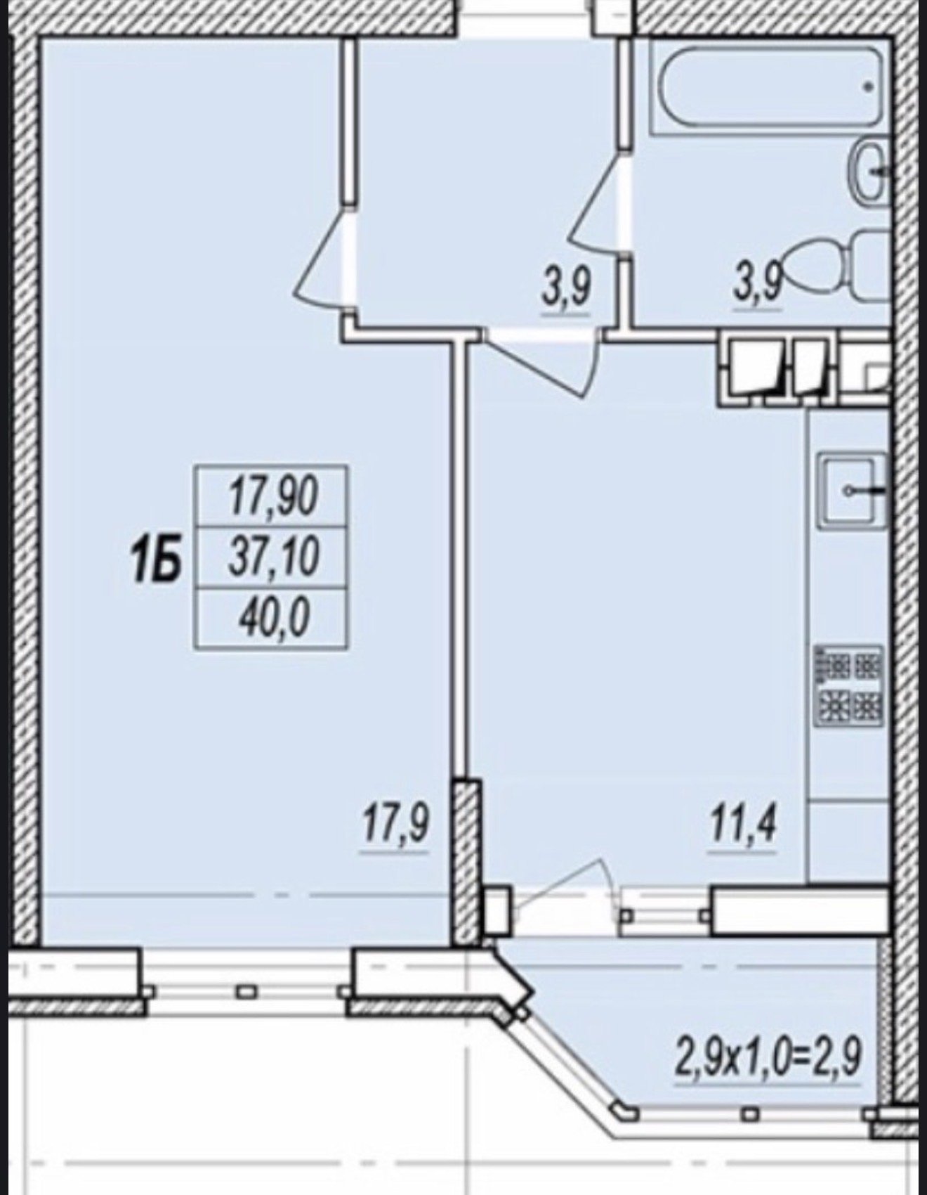 Квартира на ул. Прохоровская, 41 м², 46 000$ — FAKTOR