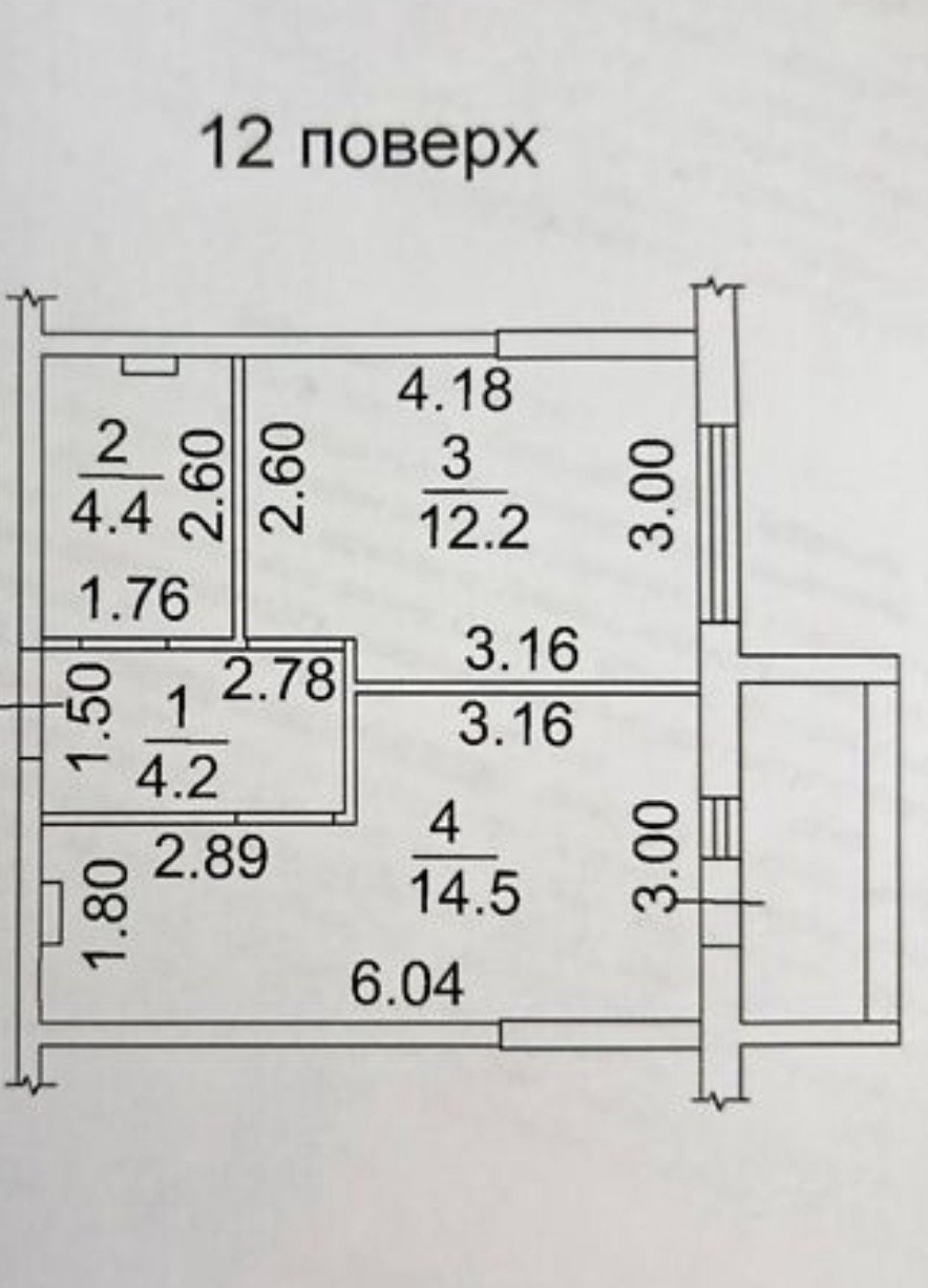 Квартира на ул. Спортивная, 37 м², 54 000$ — FAKTOR