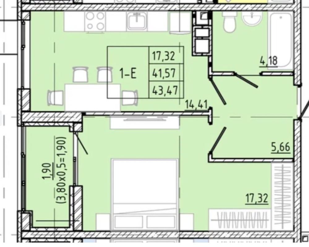 Квартира на ул. Ивана Франко, 45 м², 57 000$ — FAKTOR