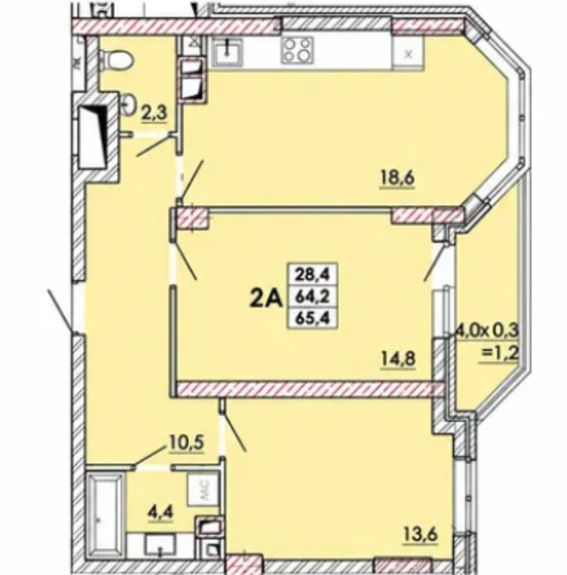 Квартира на вул. Овидиопольская дорога (Черемушки), 65 м², 58 000$ — FAKTOR