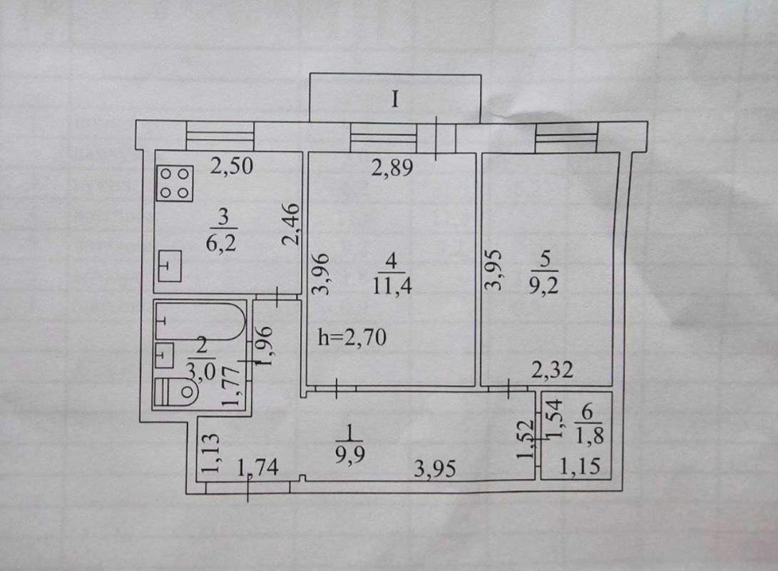 Квартира на вул. Богдана Хмельницкого, 44 м², 46 999$ — FAKTOR